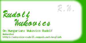 rudolf wukovics business card